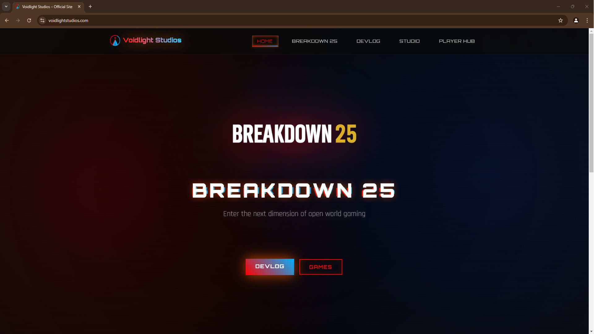 Voidlight Studios — website